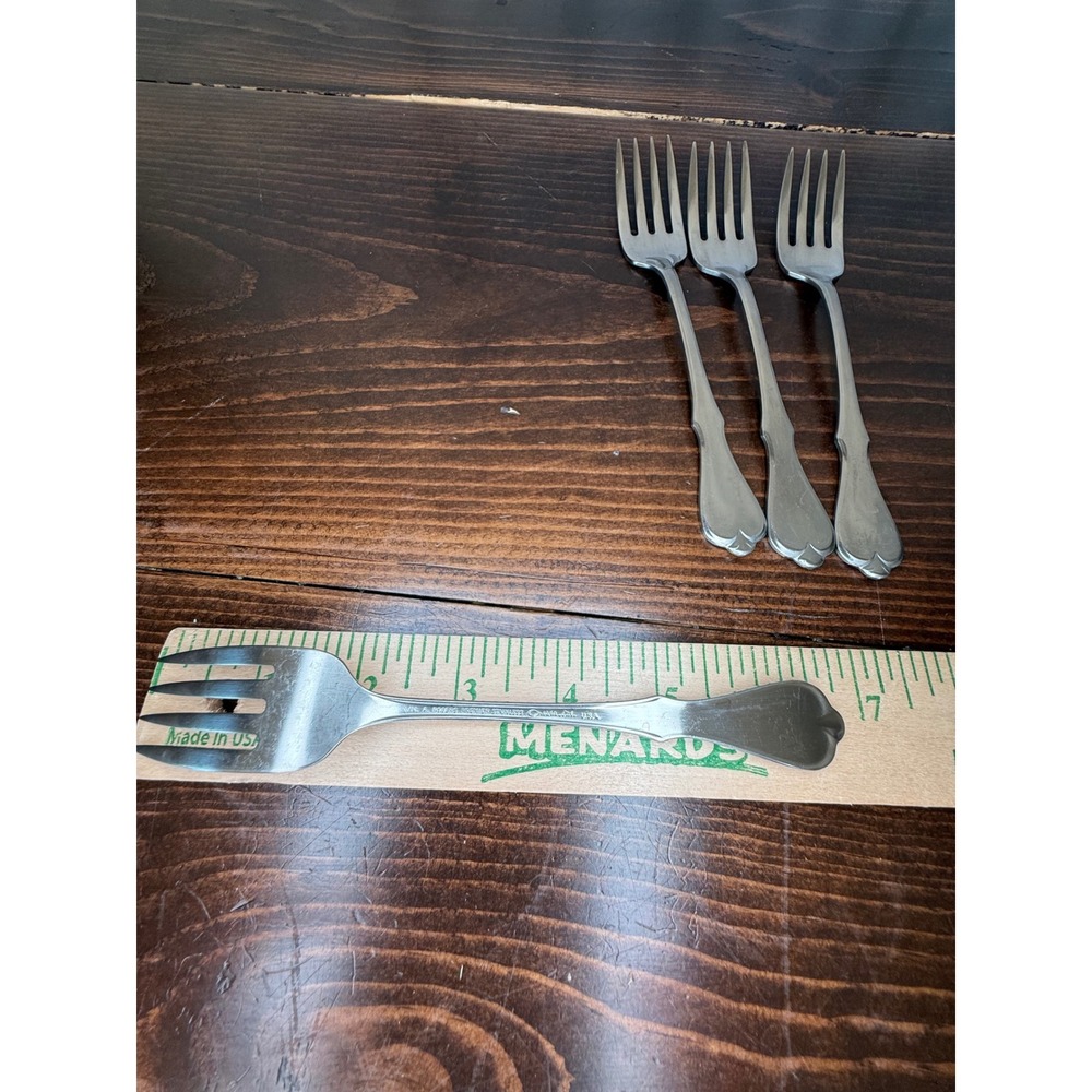 4 Oneida Wm A Rogers Premier Stainless American Freedom Dinner Forks USA Made - Picture 5 of 5
